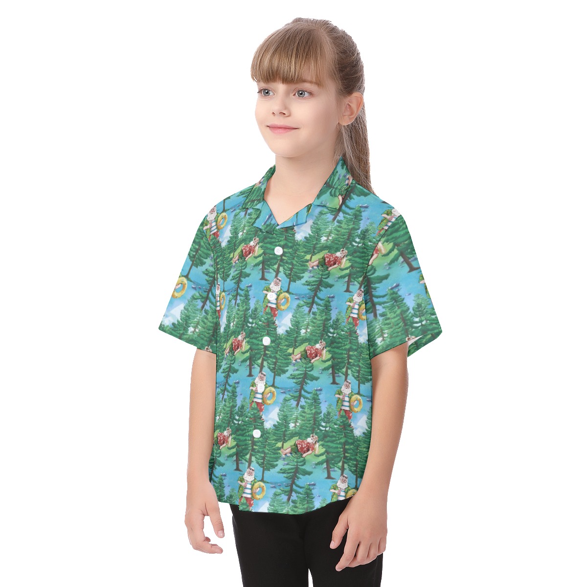 Santa Kid's Christmas Hawaiian Shirt