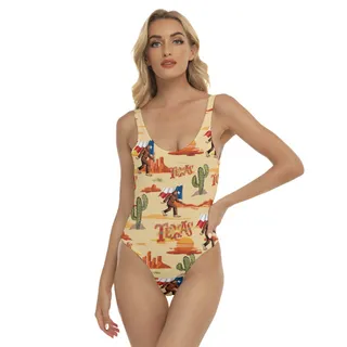 Bigfoot Texas State Hawaiian One Piece Swimsuit For Women