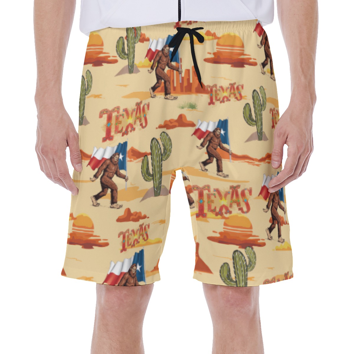 Cool Texas Bigfoot Swim Trunks For Men - variant image 1