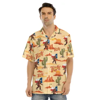 Bigfoot Texas Hawaiian Shirt For Men