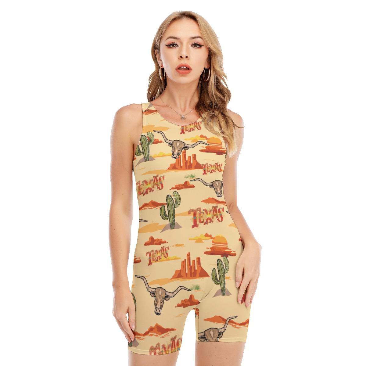 Texas Hawaiian Sleeveless One Piece Swimsuit For Women - variant image 1