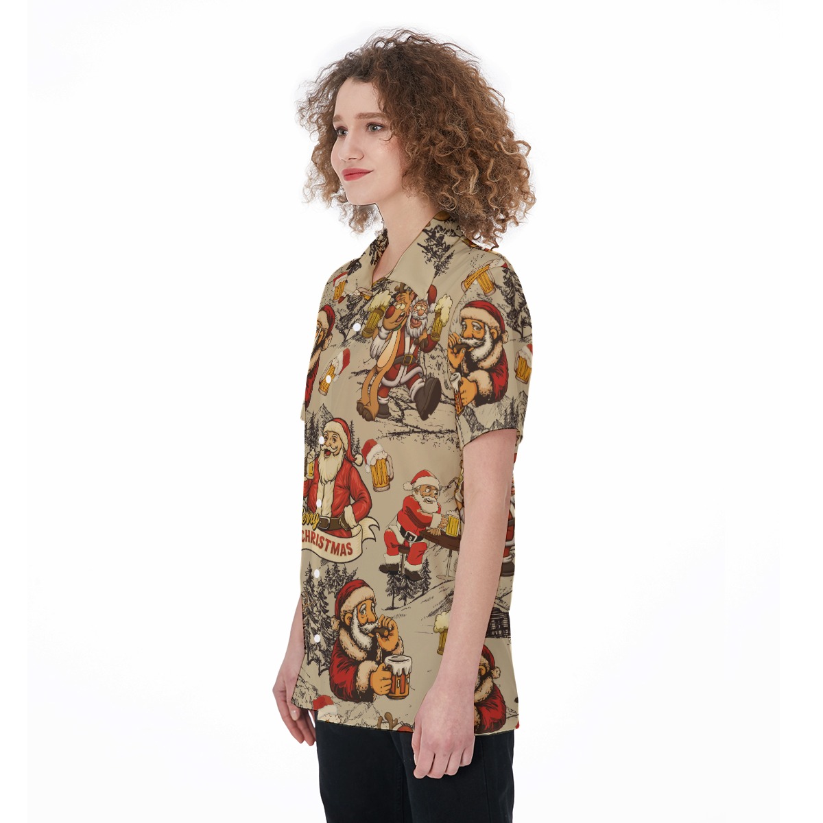 Christmas Dear Santa Here's Your Beer Hawaiian Shirt For Women