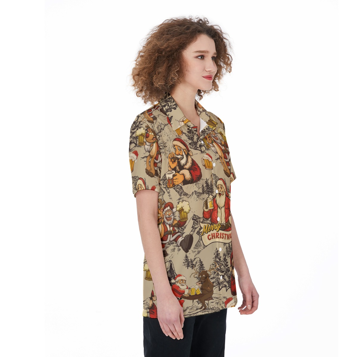 Christmas Dear Santa Here's Your Beer Hawaiian Shirt For Women