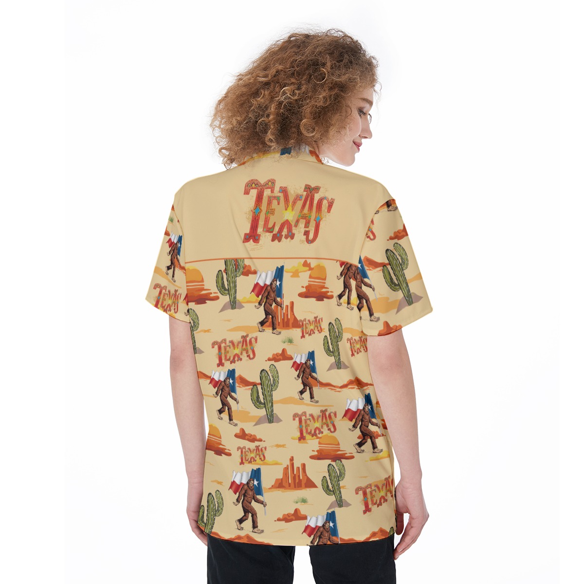 Bigfoot Texas Aloha Shirt For Women