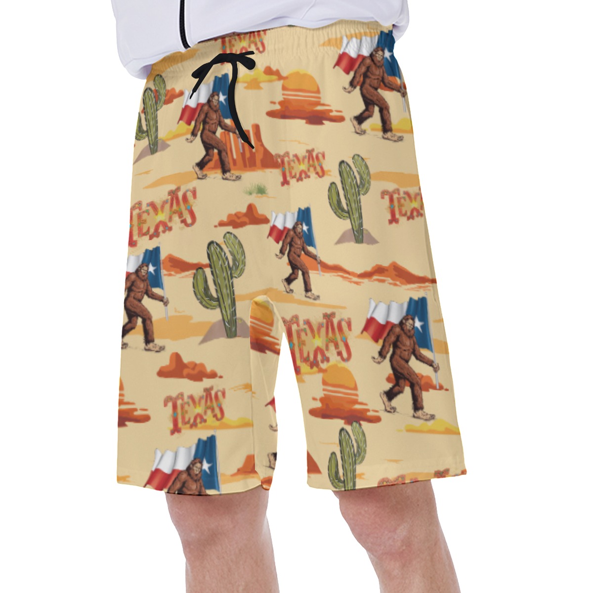 Cool Texas Bigfoot Swim Trunks For Men