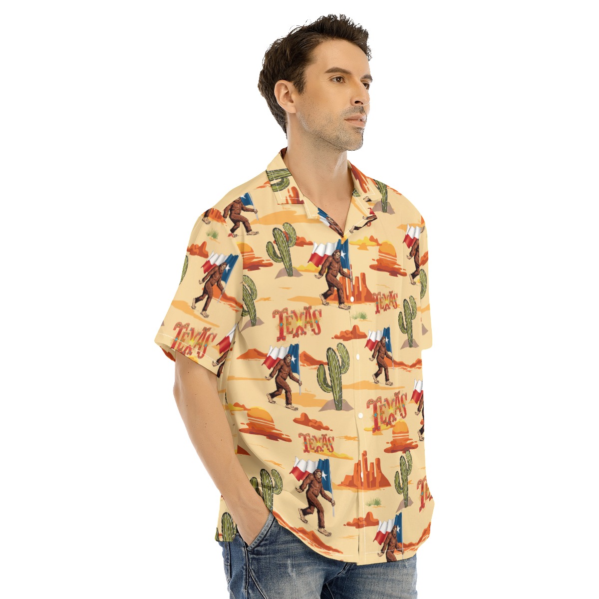 Bigfoot Texas Hawaiian Shirt For Men