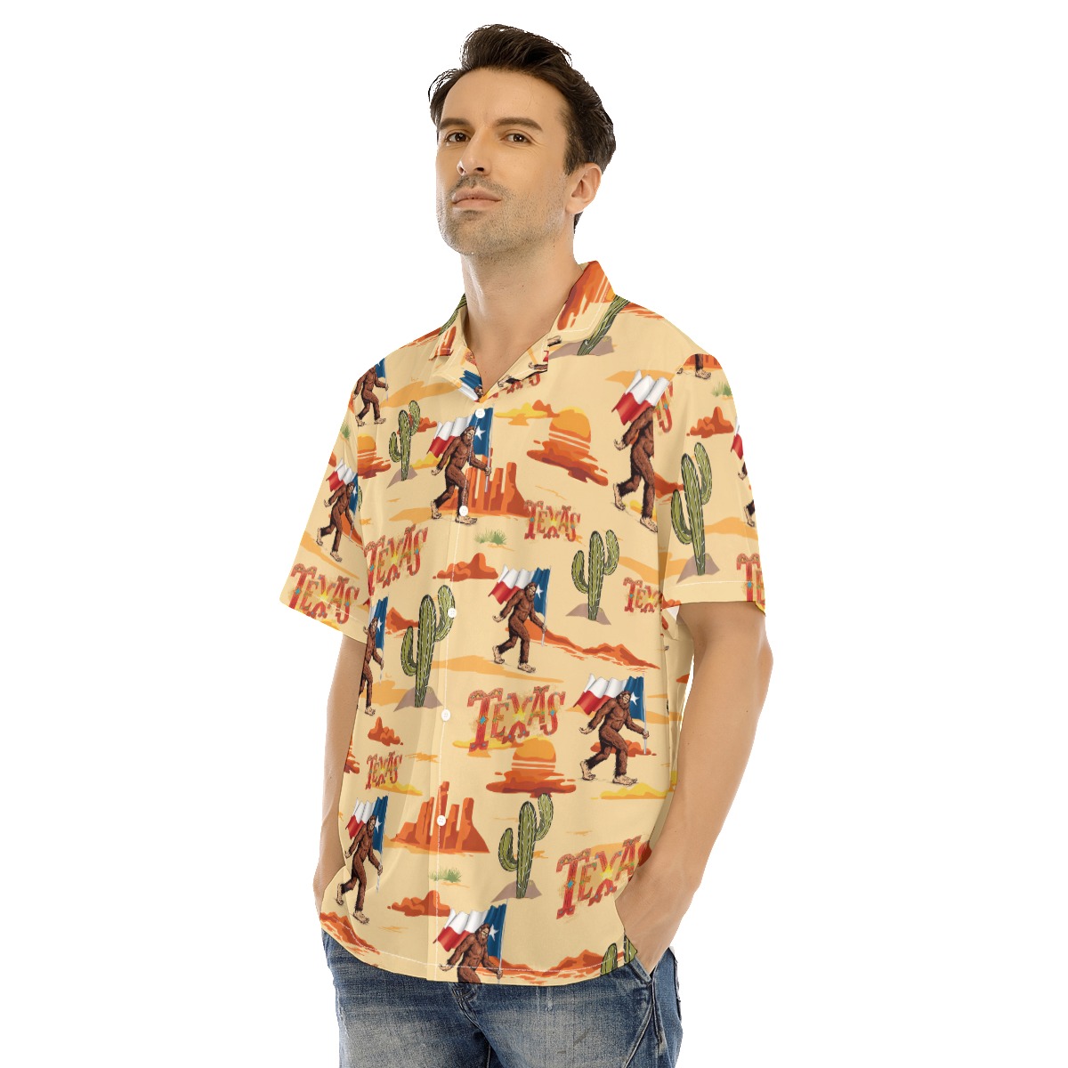 Bigfoot Texas Hawaiian Shirt For Men