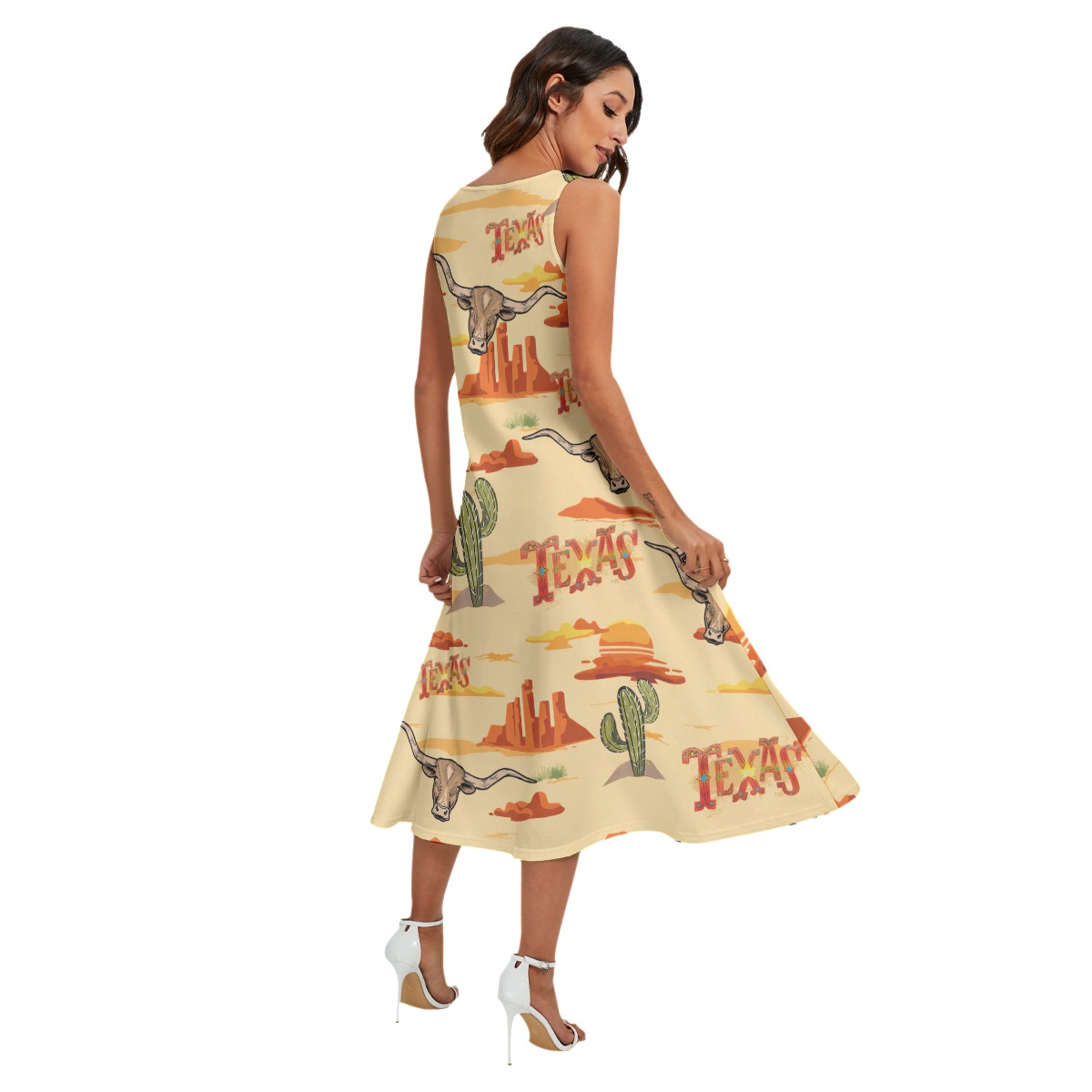 Texas Hawaiian Long Dress With Pockets
