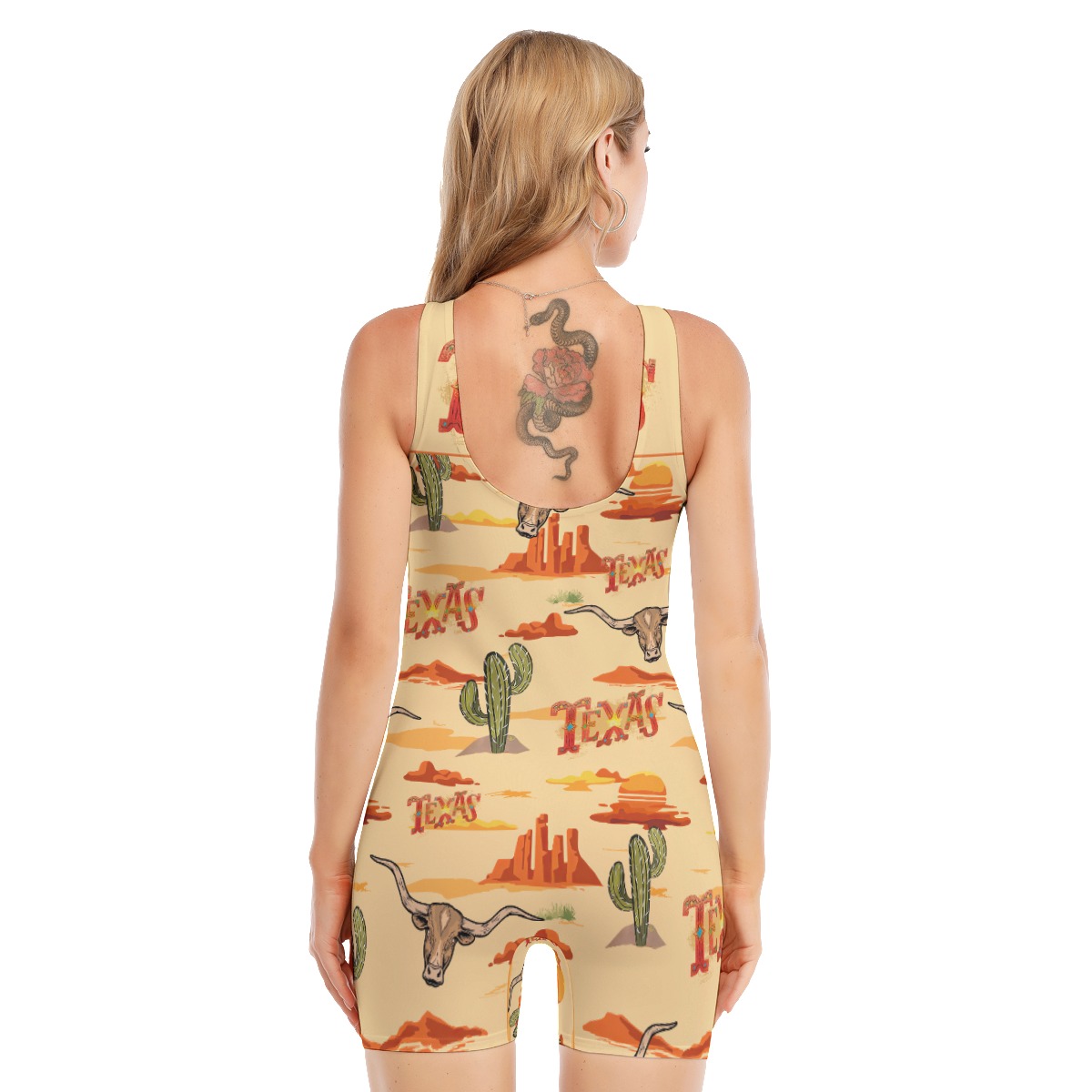 Texas Hawaiian Sleeveless One Piece Swimsuit For Women