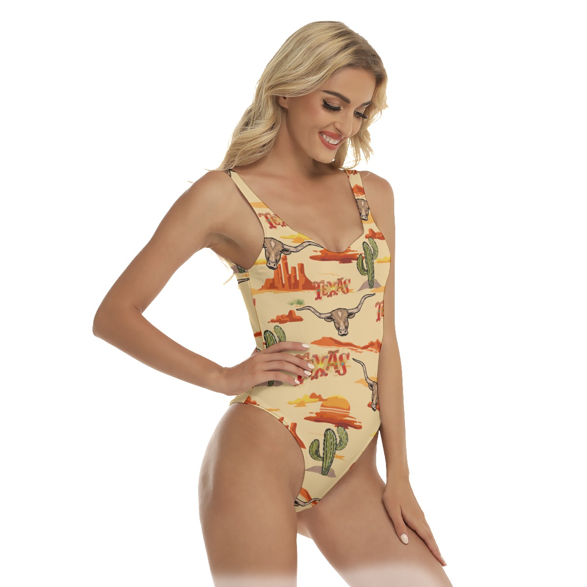 Texas Hawaiian One Piece Swimsuit For Women
