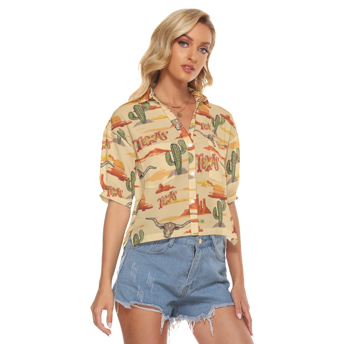 Texas Hawaiian Crop Top For Women