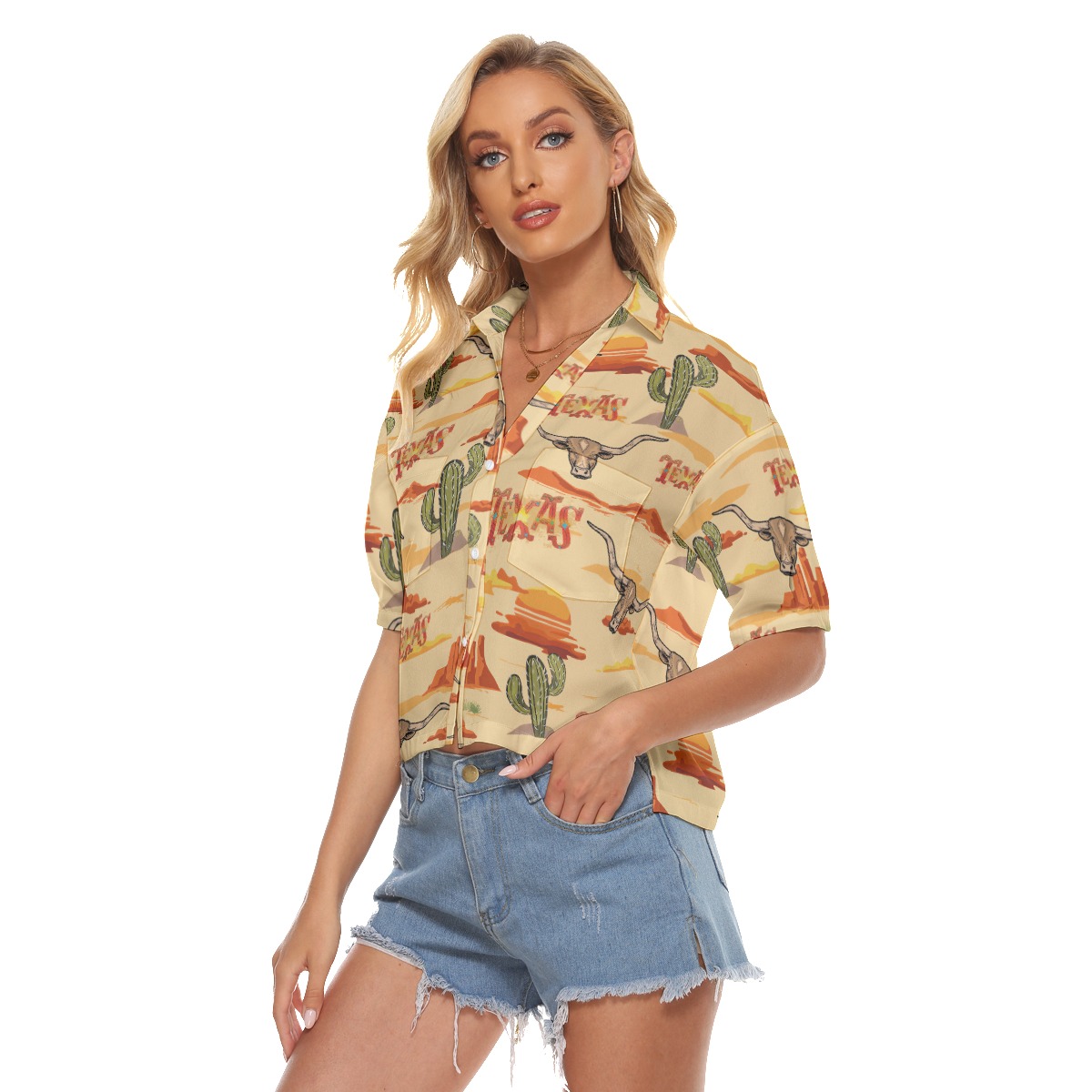 Texas Hawaiian Crop Top For Women