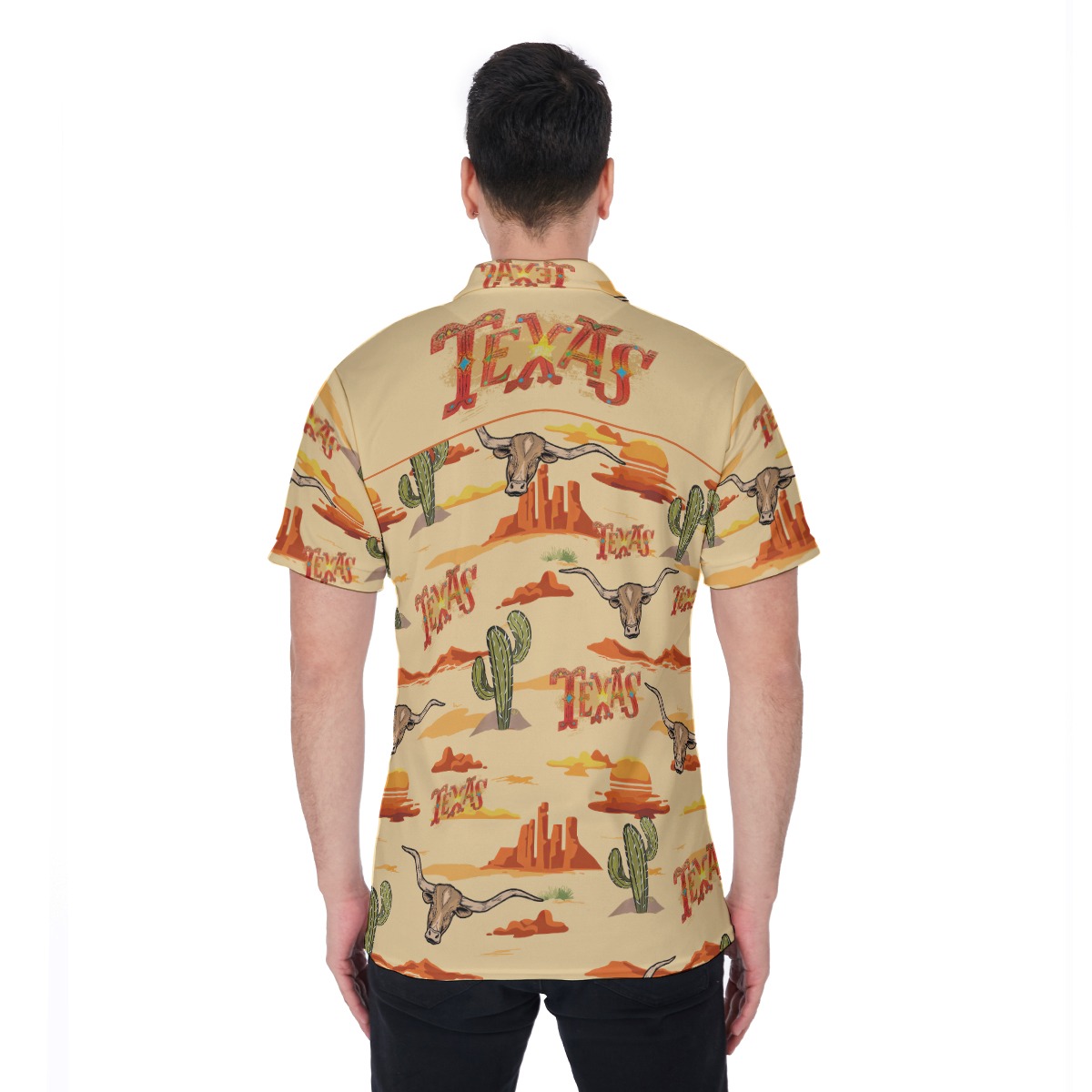Texas Hawaiian Polo Shirt For Men