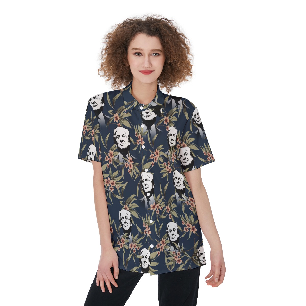 Donald Trump Aloha Shirt For Women - variant image 1