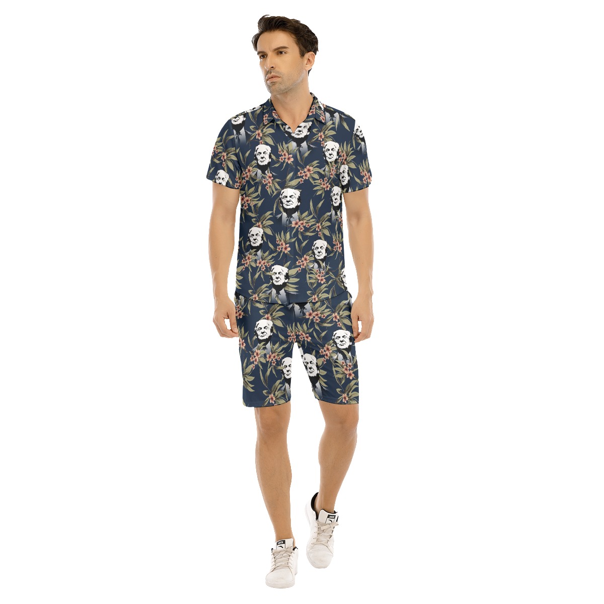 Donald Trump Tropical Hawaiian Shirt Set For Men - variant image 1
