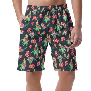 Mermaid Flowers Summer Board Shorts For Men