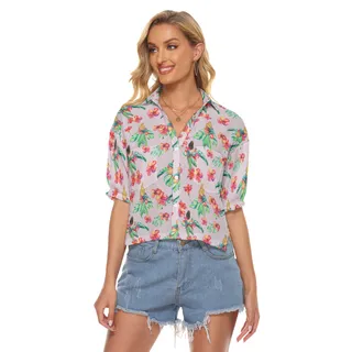 Mermaid Hawaiian Crop Top For Women