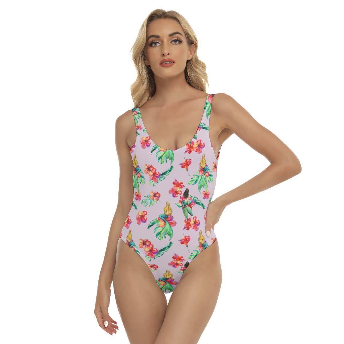 Mermaid Hawaiian One Piece Swimsuit For Women - variant image 1
