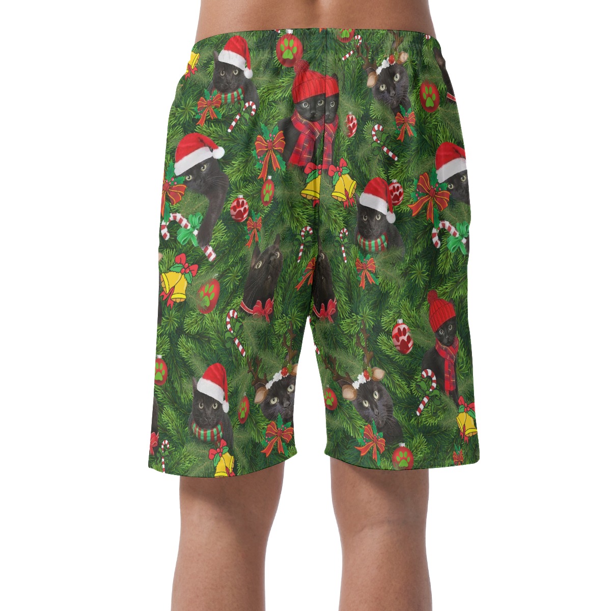 Christmas Cat Hawaiian Board Shorts For Men