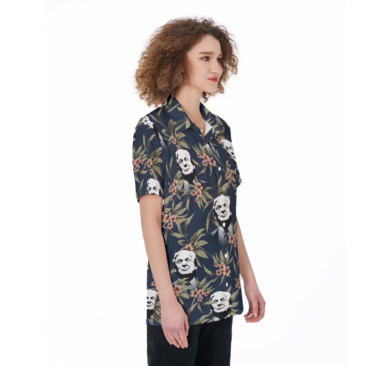 Donald Trump Aloha Shirt For Women