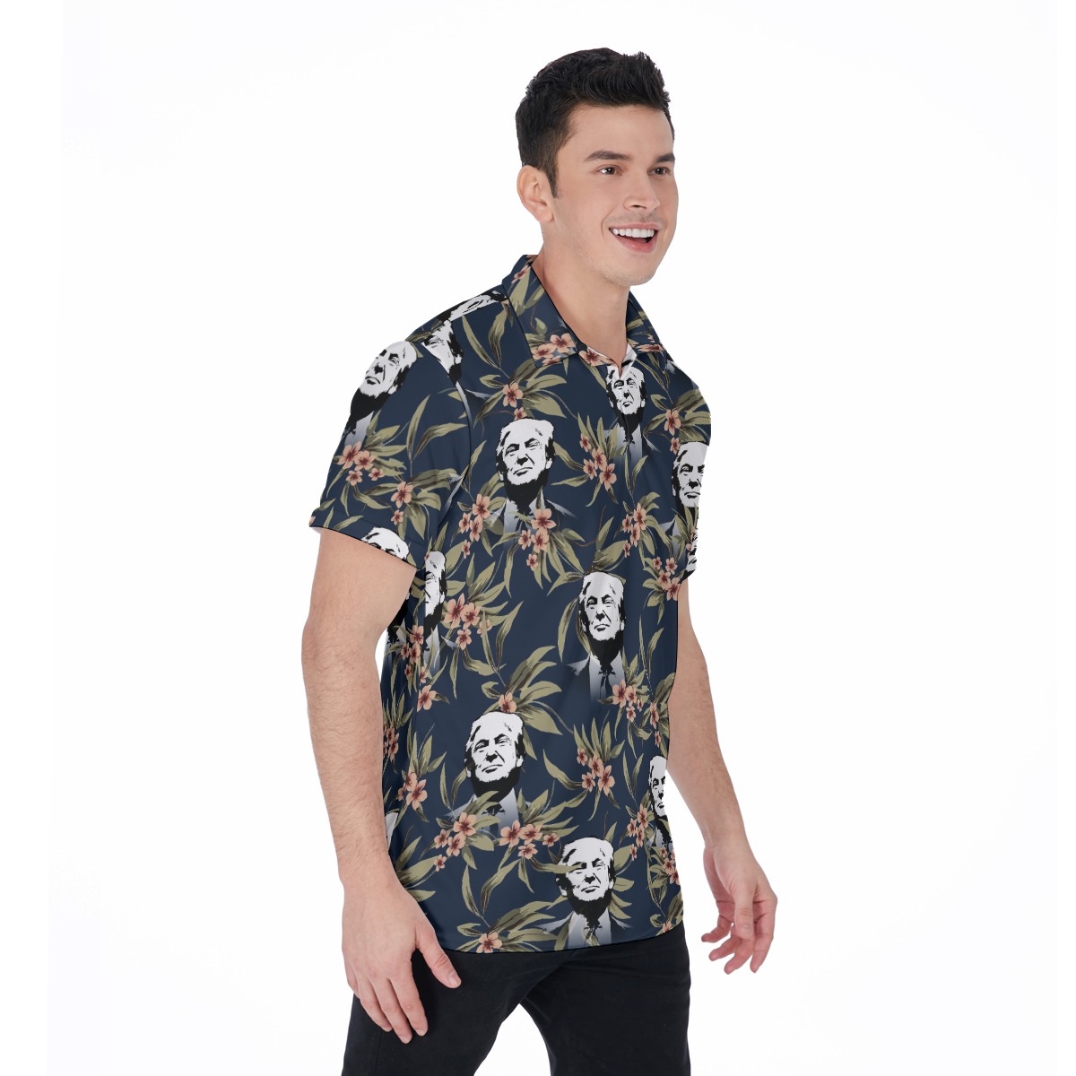 Donald Trump Hawaiian Polo Shirt For Men