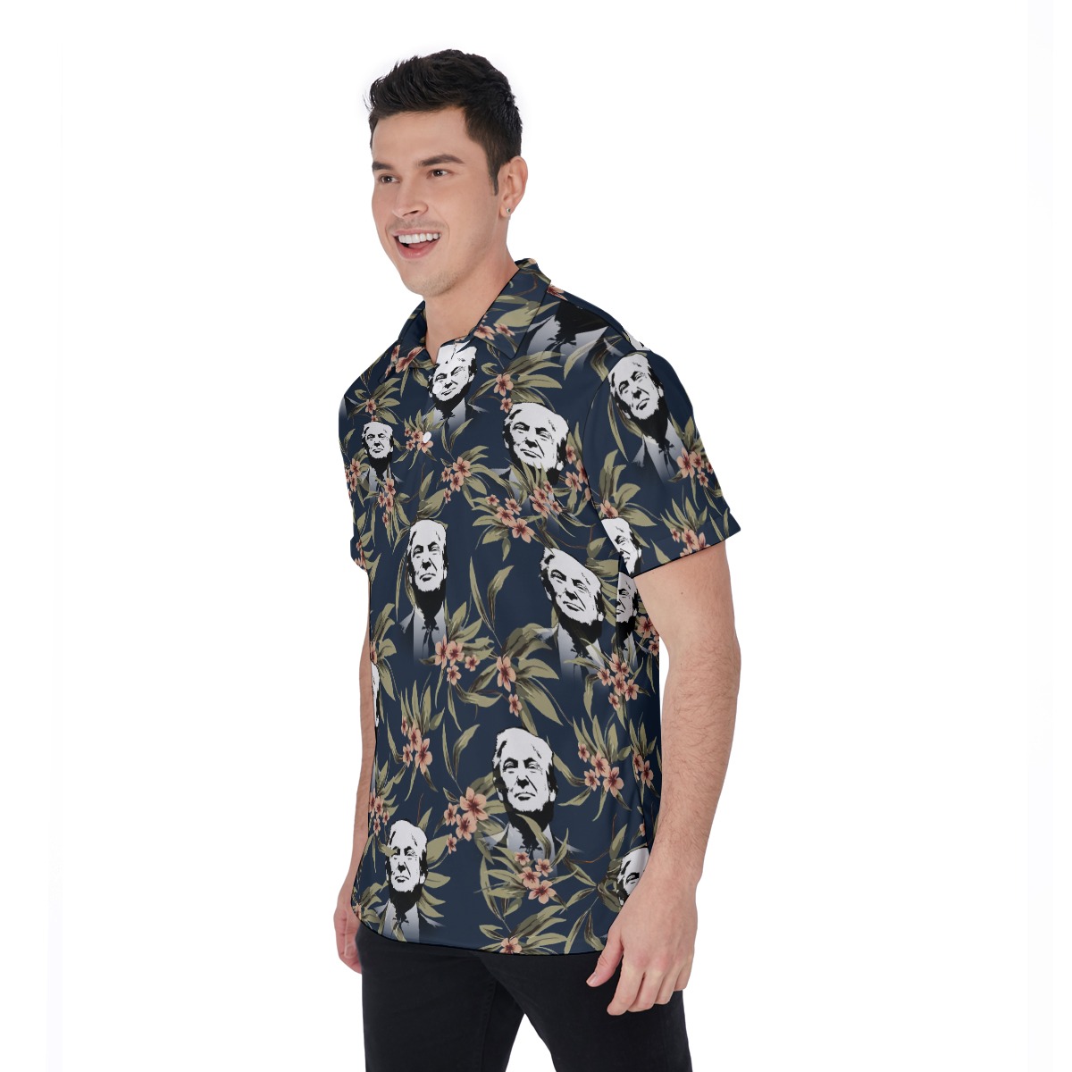 Donald Trump Hawaiian Polo Shirt For Men