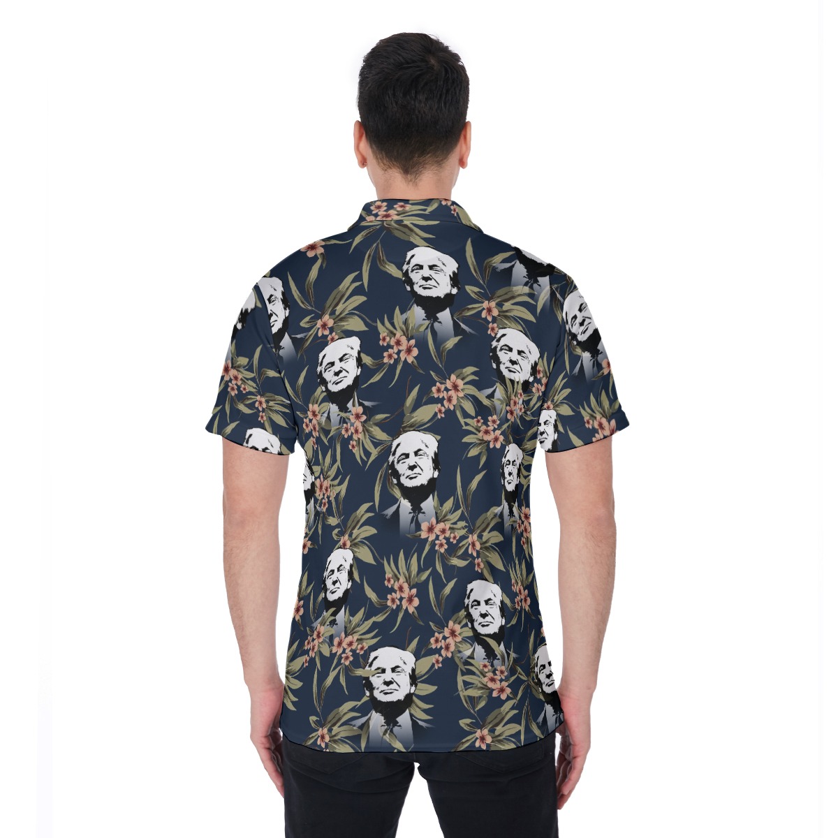 Donald Trump Hawaiian Polo Shirt For Men