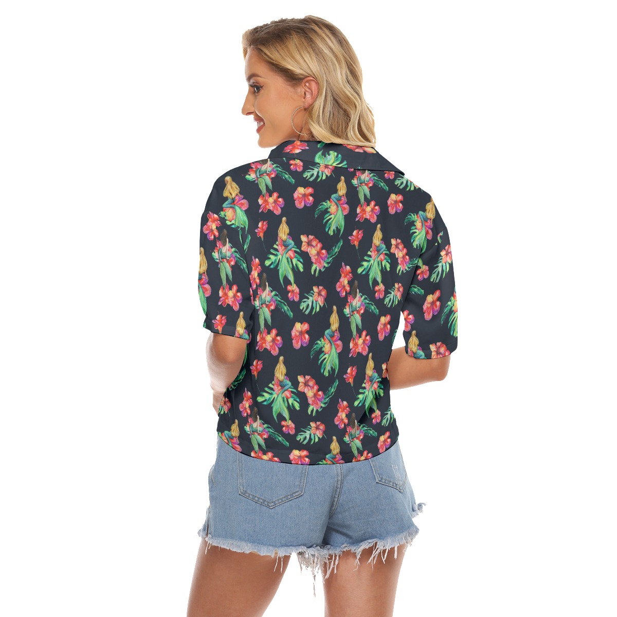 Women's Mermaid Hawaiian Crop Top