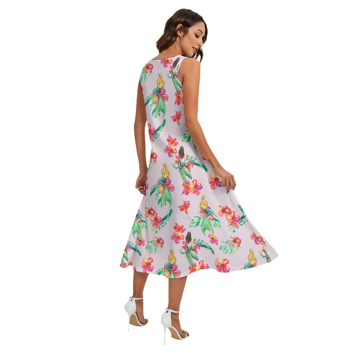 Mermaid Hawaiian Dress With Pockets For Vacation