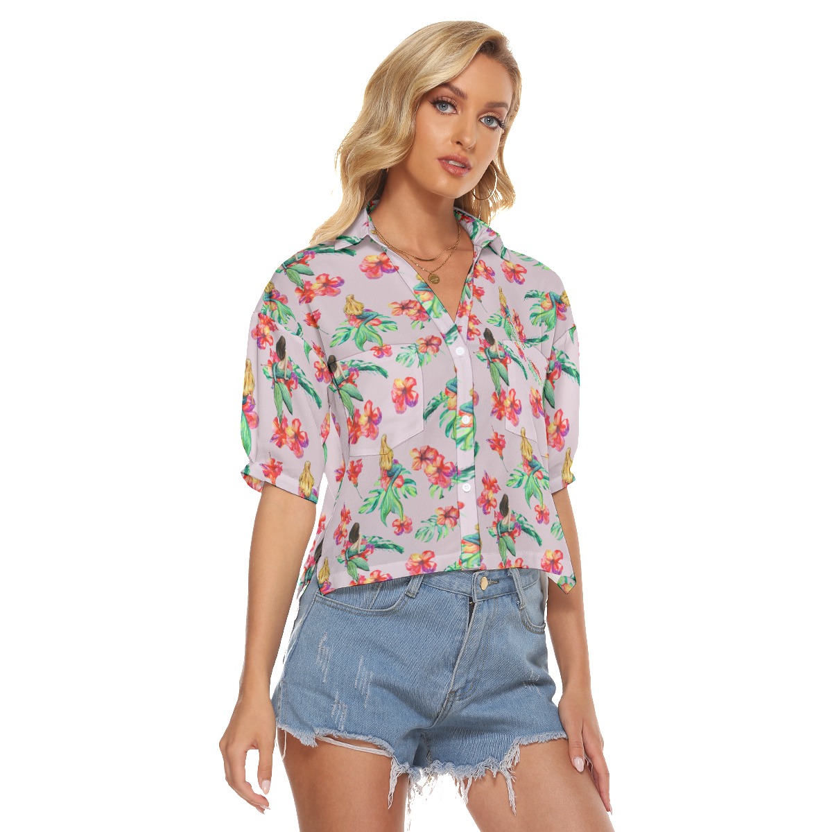 Mermaid Hawaiian Crop Top For Women