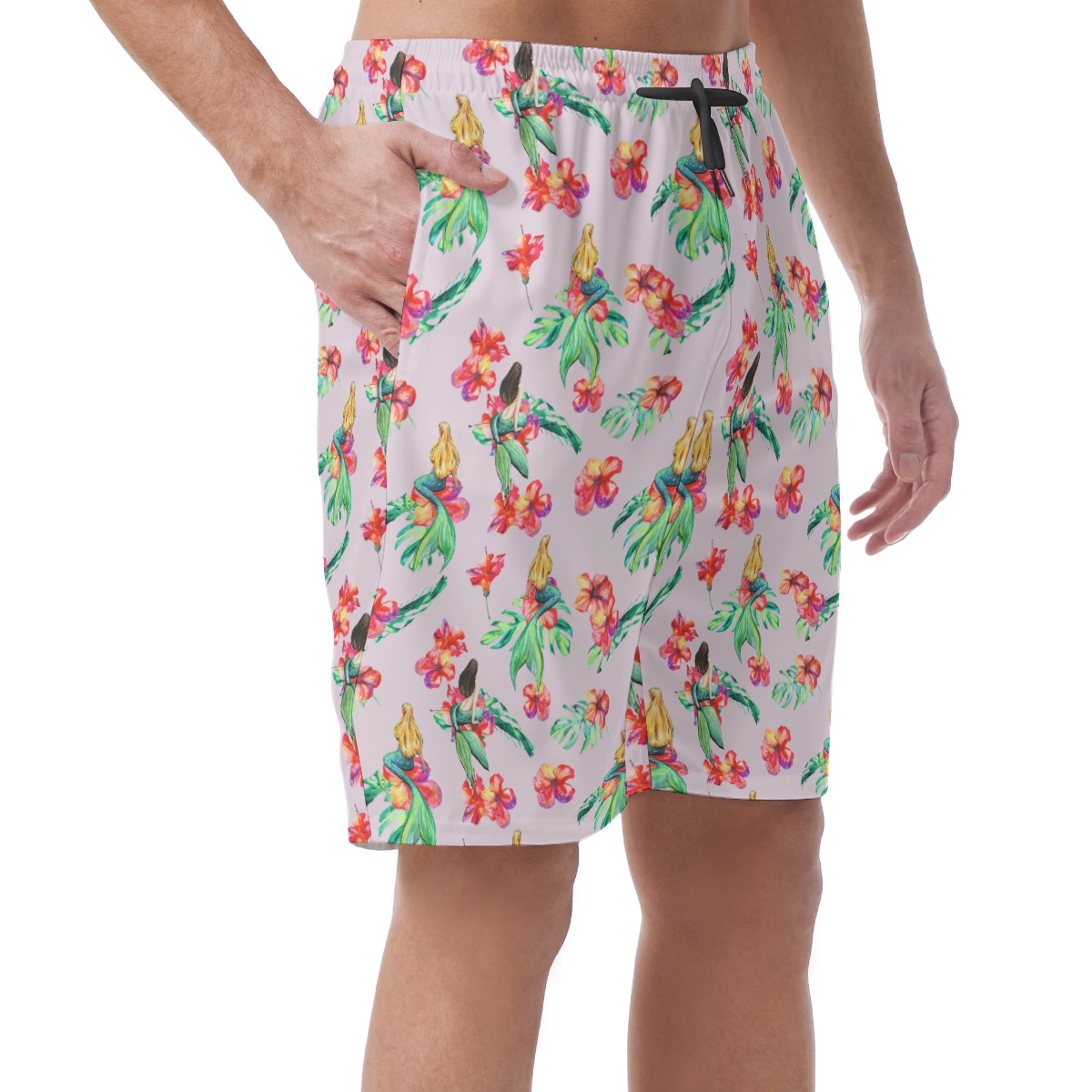 Mermaid Hawaiian Beach Shorts For Men