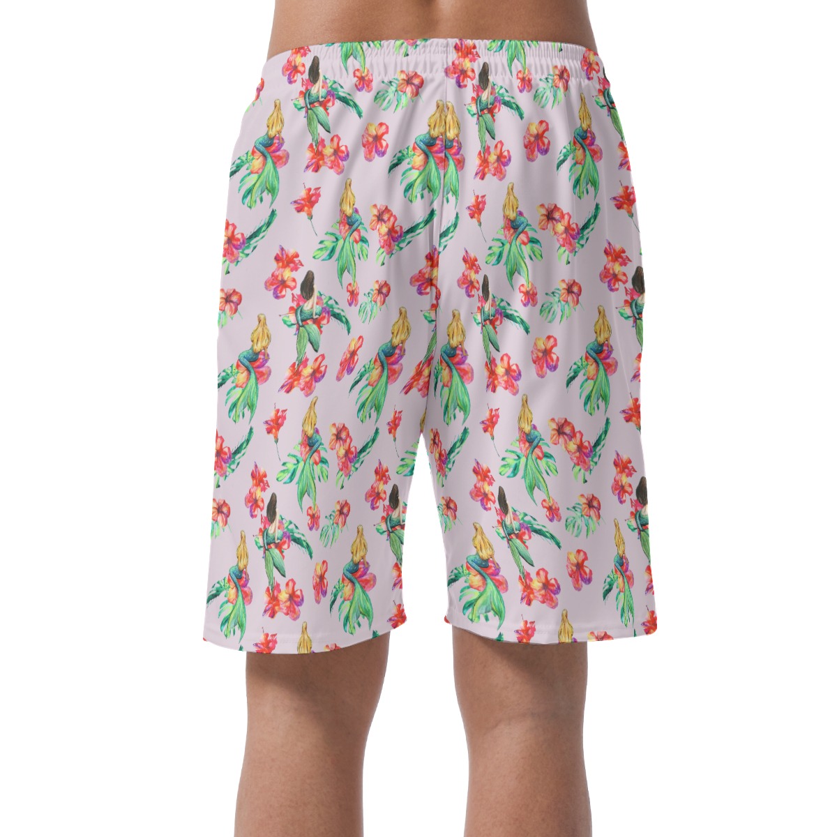 Mermaid Hawaiian Beach Shorts For Men