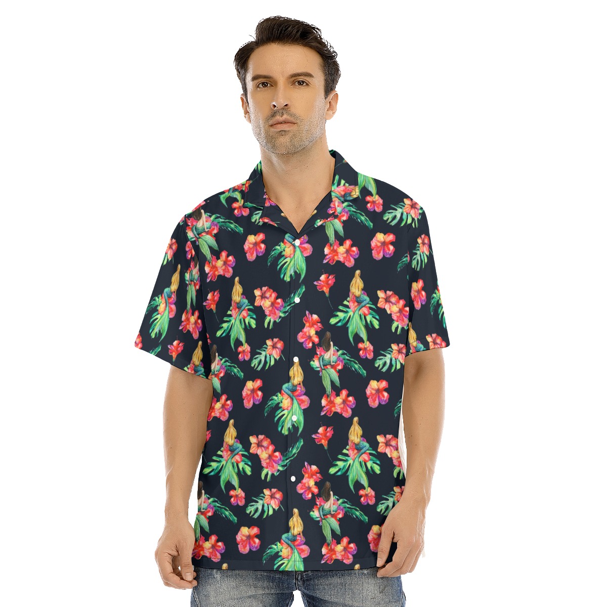 Mermaid Floral Hawaiian Shirt - variant image 1