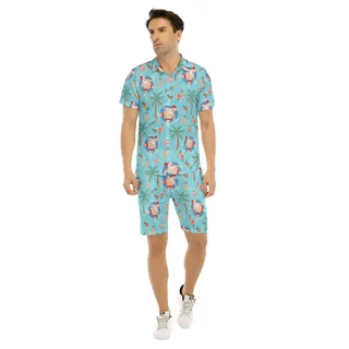 Santa Christmas Hawaiian Outfit For Men