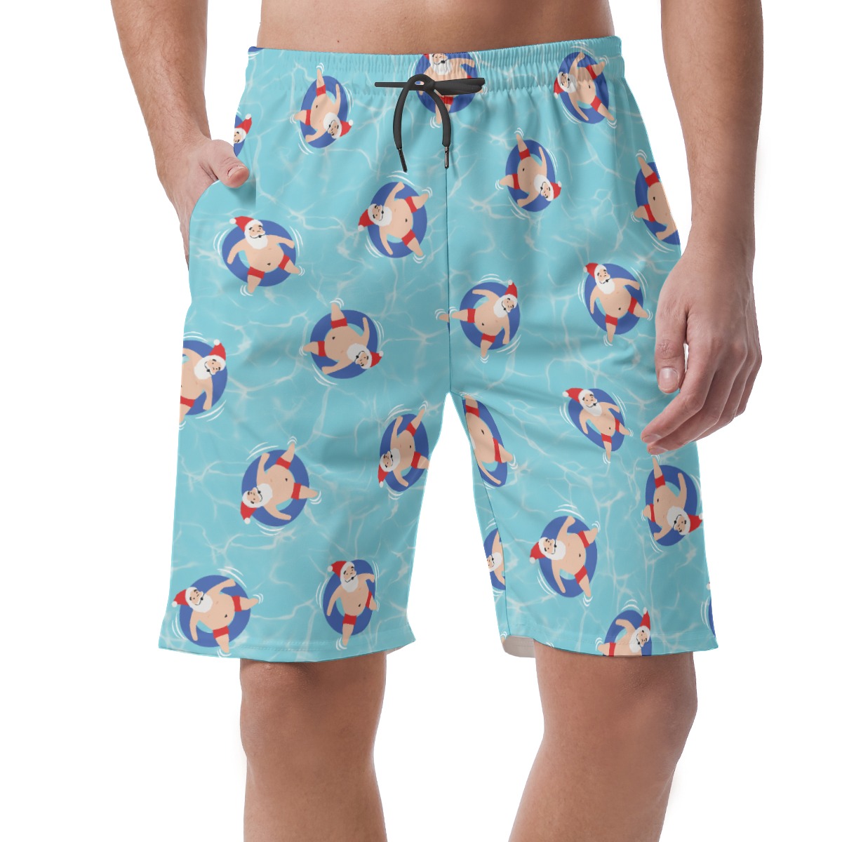 Funny Santa Christmas Hawaiian Shorts For Men - variant image 1