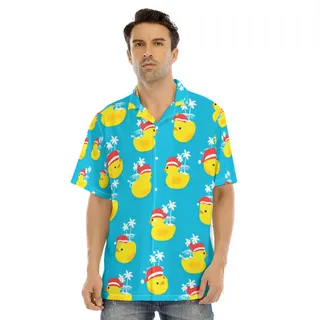 Men’s Rubber Christmas Hawaiian Shirt