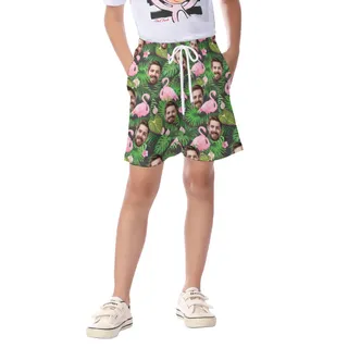 Custom Face Hawaiian Shorts For Kids