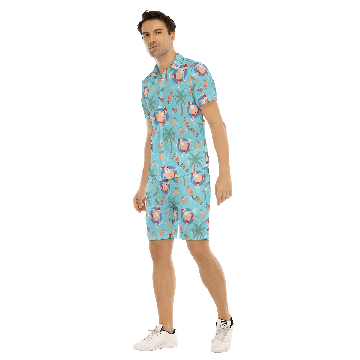 Santa Christmas Hawaiian Outfit For Men