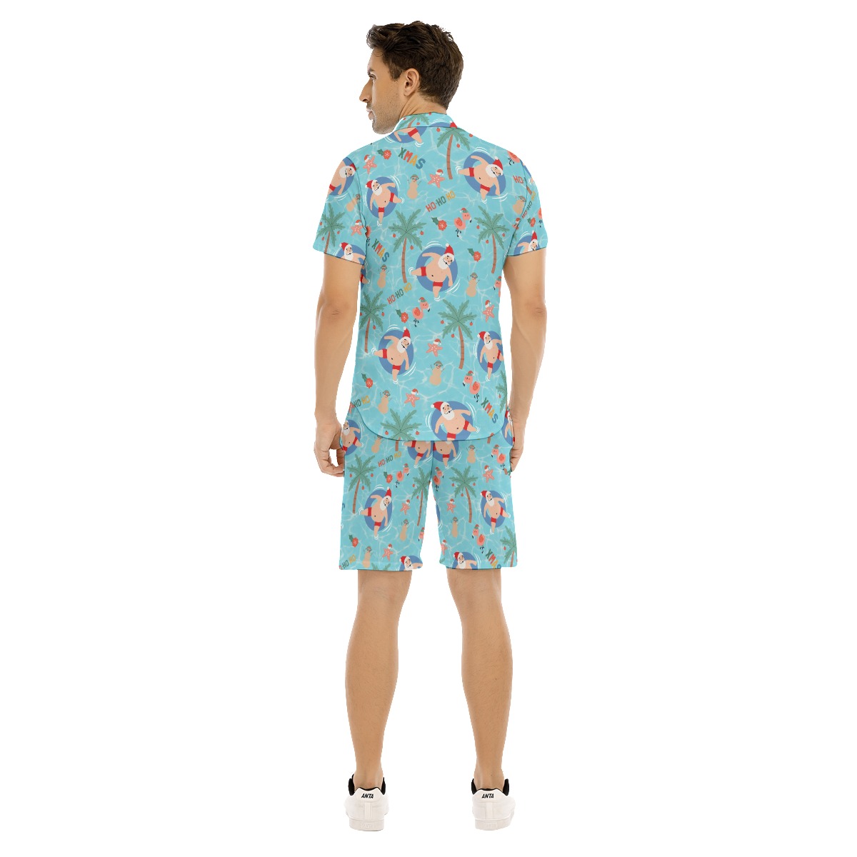 Santa Christmas Hawaiian Outfit For Men