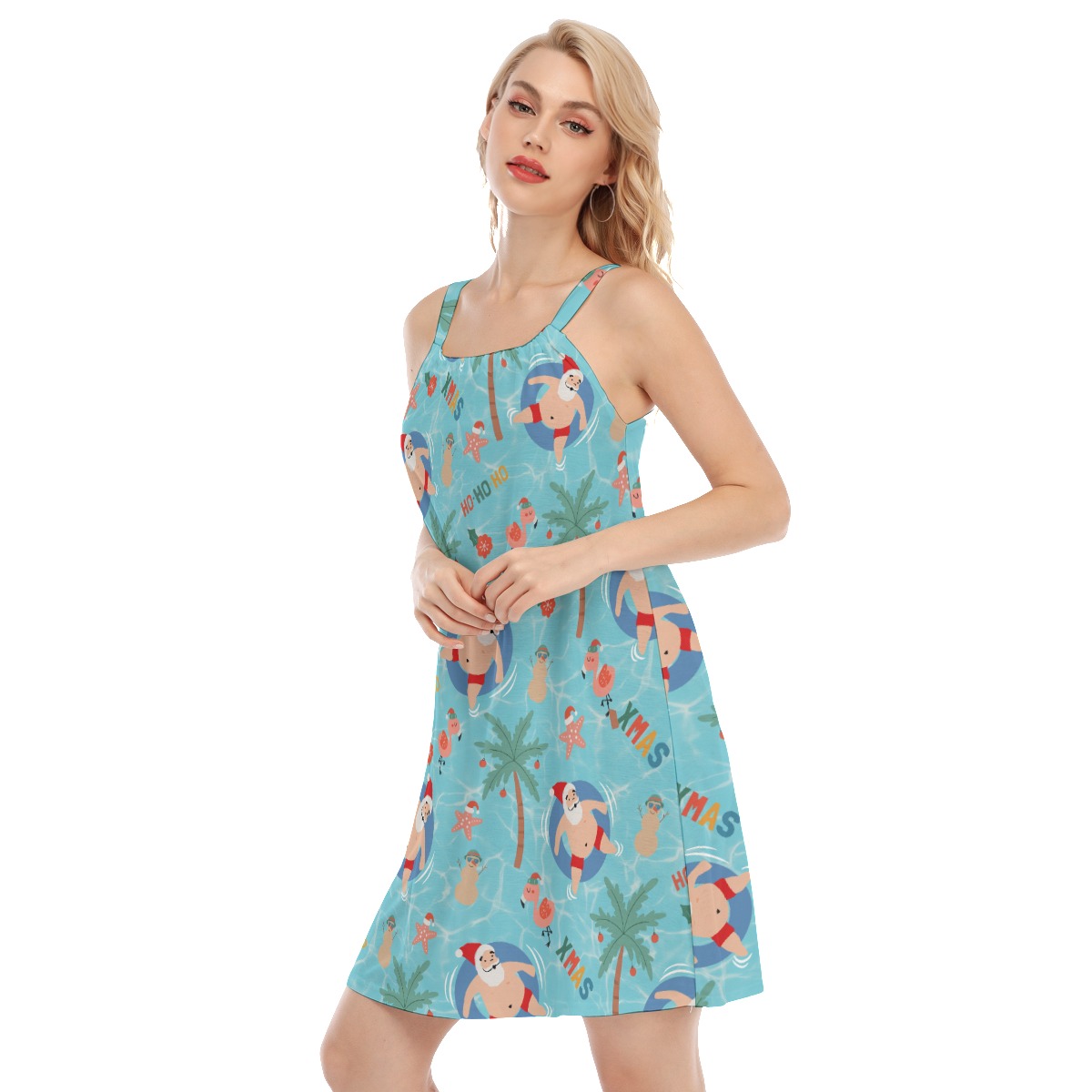 Santa Hawaiian Dress | Christmas Hawaiian Outfit