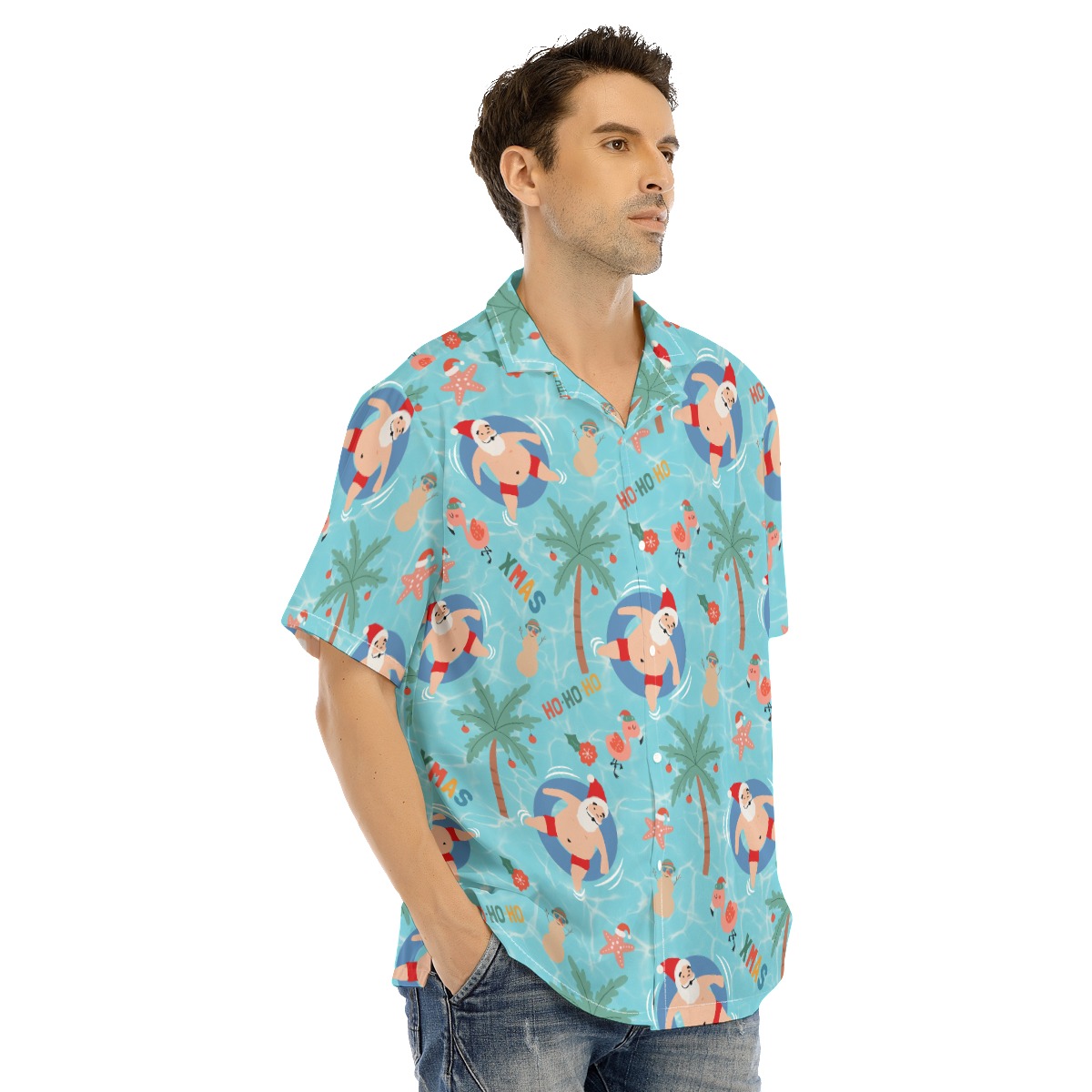 Santa Christmas Hawaiian Shirt For Men
