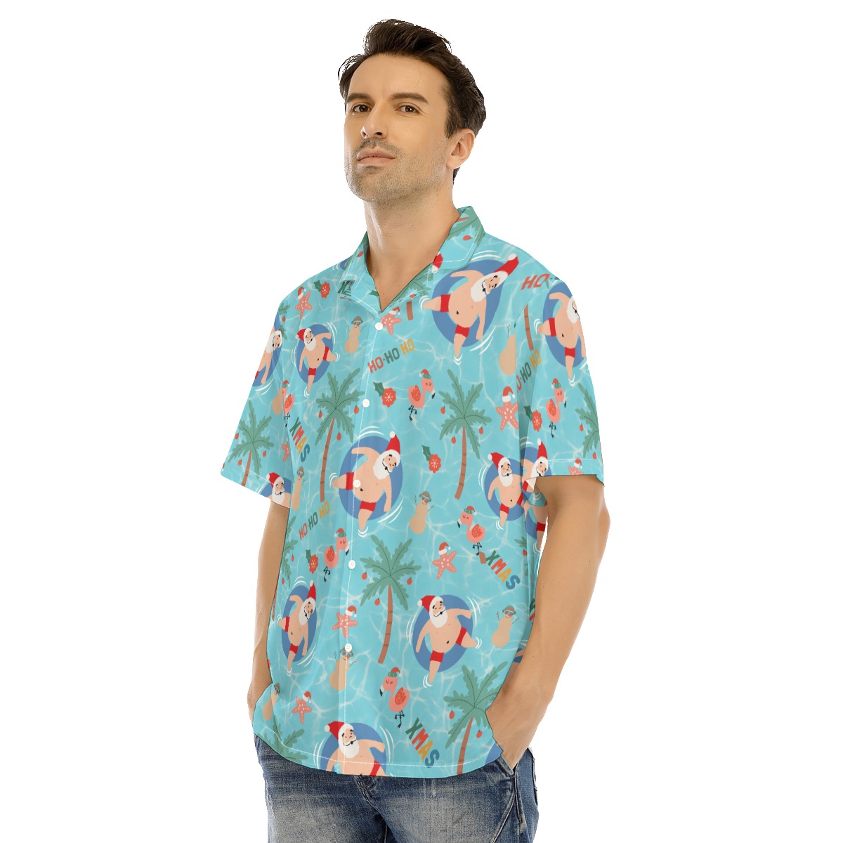 Santa Christmas Hawaiian Shirt For Men