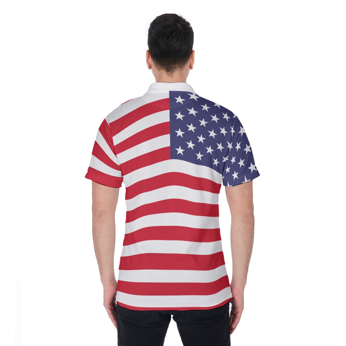 American Flag Golf Shirt