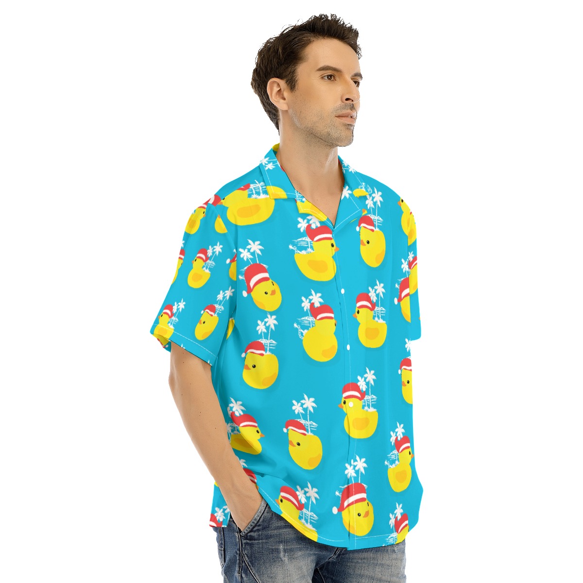 Men’s Rubber Christmas Hawaiian Shirt