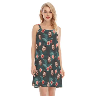 Custom Face Hawaiian Dress For Matching Hawaiian Outfit