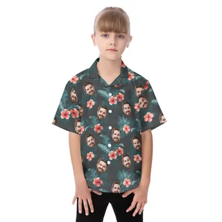 Custom Hawaiian Shirt With Face For Kids