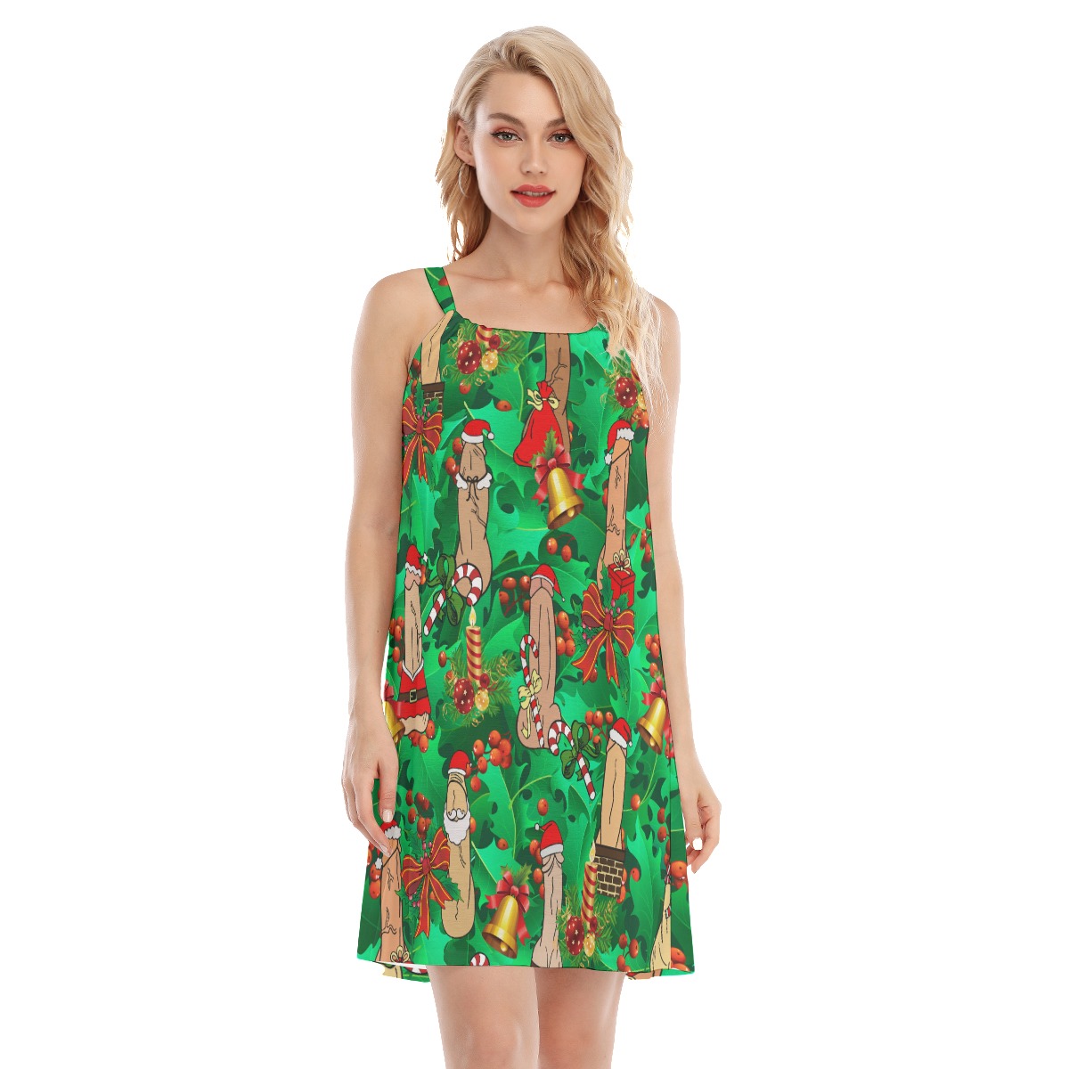 Penis Christmas Hawaiian Cami Dress For Women - variant image 1