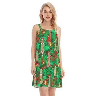 Penis Christmas Hawaiian Cami Dress For Women