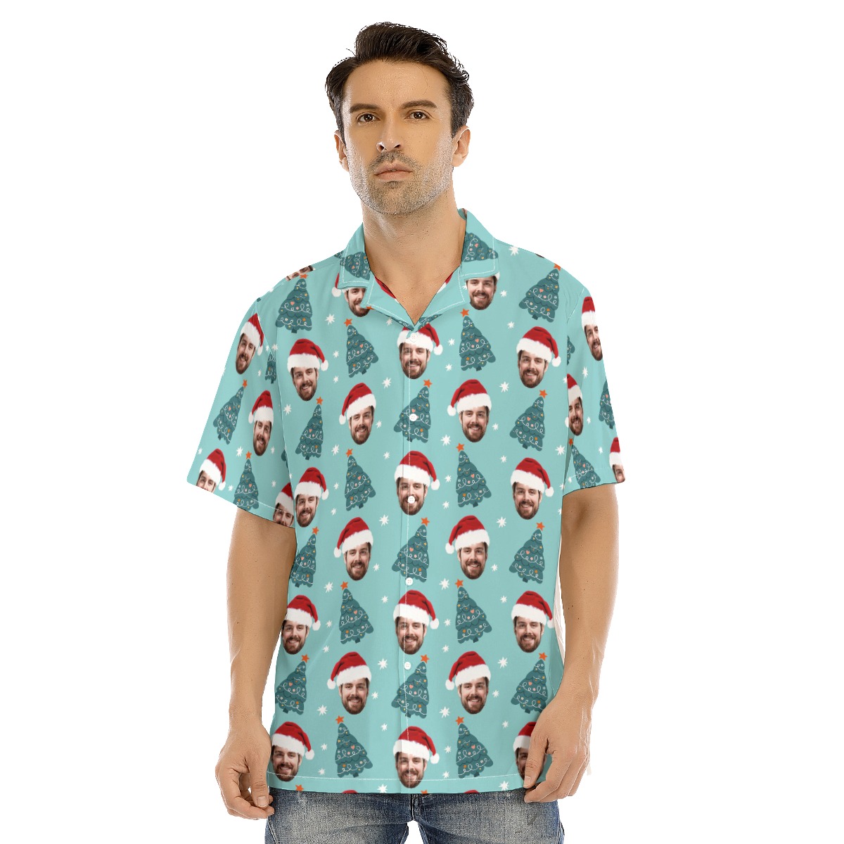 Custom Face Christmas Hawaiian Shirt - variant image 1
