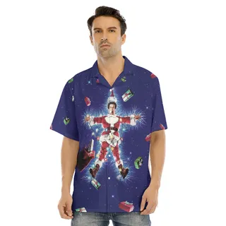 Clark Griswold National Lampoon’s Christmas Vacation Button Up Hawaiian Shirt